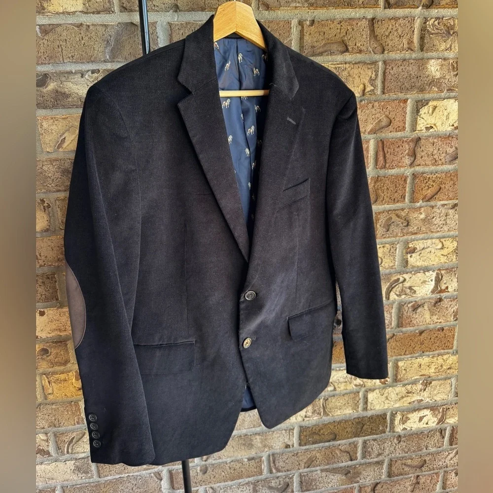 Ralph Lauren Black Corduroy Blazer Sport Coat Men’s Size 40S